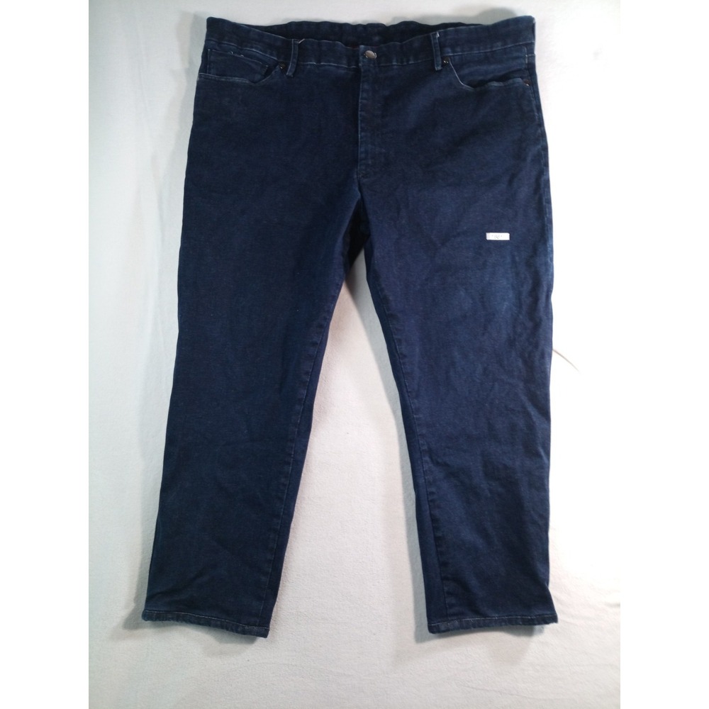 Levis AB818 Jeans Mens 42x34 Dark Wash Denim Straight Stretch Pants